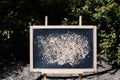 The drawing board is deteriorated by repeated use. Grunge blackboard texture background Royalty Free Stock Photo