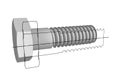 The drawing of a bolt