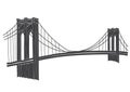 Drawing of the Brooklyn Bridge in New York Royalty Free Stock Photo