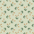 Drawing buds meadow flowers. Beautiful floral seamless pattern. Cute nature abstract background vector wallpaper. Line art