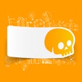 Drawing business formulas. skull Royalty Free Stock Photo