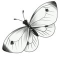 drawing cabbage white butterfly