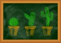 Drawing of cactuses