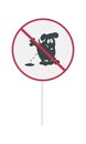 A sign prohibiting dogs from urinating. Vector illustration