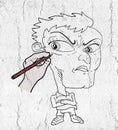 Drawing caricature Royalty Free Stock Photo