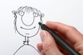 Drawing caricature Royalty Free Stock Photo