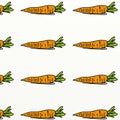 Drawing of a carrot, with repeated motif Royalty Free Stock Photo