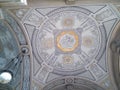 Drawing on the ceiling in a cathedral in Budapest  Hungary. Royalty Free Stock Photo