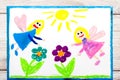 drawing: Charming fairies and flowers. Magical land