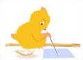 Drawing chicken on a pole. Royalty Free Stock Photo