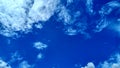 Drawing of clouds studded in a blue sky. sky view picture