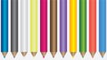 Drawing color pencils EPS - 10 vector. Royalty Free Stock Photo