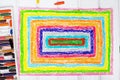 Drawing: colorful rectangles Royalty Free Stock Photo