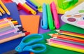 Drawing and Coloring School Supplies Royalty Free Stock Photo