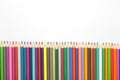 Drawing colors pencils on white background Royalty Free Stock Photo