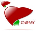 Drawing company logo of health and love, medicine.