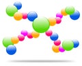 Drawing company logo molecule.