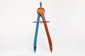 A drawing compass, commonly used in geometry and drafting. Royalty Free Stock Photo