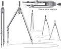 Drawing Compass Geometry Precision Tool Engineering Drafting Education Set