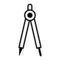 Drawing compass icon vector on trendy design Royalty Free Stock Photo