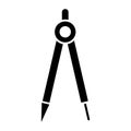 Drawing compass icon vector on trendy design Royalty Free Stock Photo