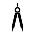 Drawing compass icon vector on trendy design Royalty Free Stock Photo