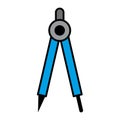 Drawing compass icon vector on trendy design Royalty Free Stock Photo