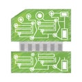 Drawing computer hardware processor card