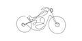 drawing a continuous line of chopper one hand drawn simple style Royalty Free Stock Photo