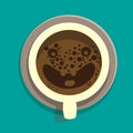 Drawing of a Cup of coffee smile Royalty Free Stock Photo