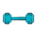 Drawing dumbbell weight fitness gym icon