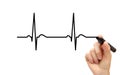 Drawing ECG Royalty Free Stock Photo