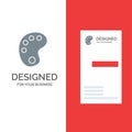 Drawing, Education, Paint Grey Logo Design and Business Card Template