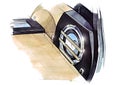 Drawing of the exclusive interior design of the car with the elaboration of all the elements of the modern passenger Royalty Free Stock Photo
