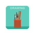 Drawing flat icon.