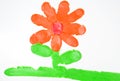 Drawing of flower from plasticine.