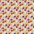 Seamless floral pattern. Watercolor flowers background. Colorful flowers.