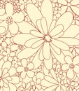 Drawing flowers vector