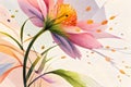 drawing flowing and pencil color generativeAI