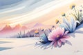 drawing flowing and pencil color generativeAI