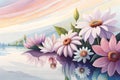 drawing flowing and pencil color generativeAI