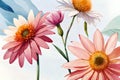 drawing flowing and pencil color generativeAI