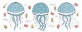 Drawing - funny jellyfishes