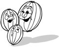 Drawing of a Group of Funny Gooseberries