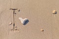 Drawing a heart on the beach