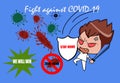 Drawing of human Fight the coronavirus