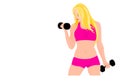 drawing illustration sports woman girl theme physical education sport healthy lifestyle