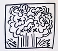 Drawing by Keith Haring crawling babies in tree