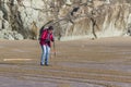 Drawing a Labyrinth on the beach