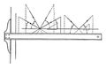 Drawing Lines using Triangle, 30-, 45-, 60-Degrees, the angles in an equilateral triangle , vintage engraving